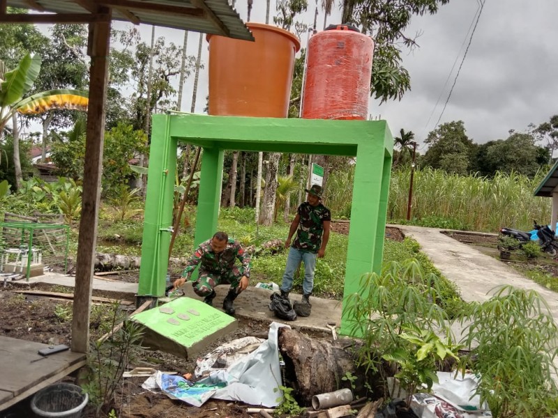 Tuntas,Pembangunan Tugu TMMD ke-123 Kodim 0314/Inhil di Tempuling Hampir Rampung