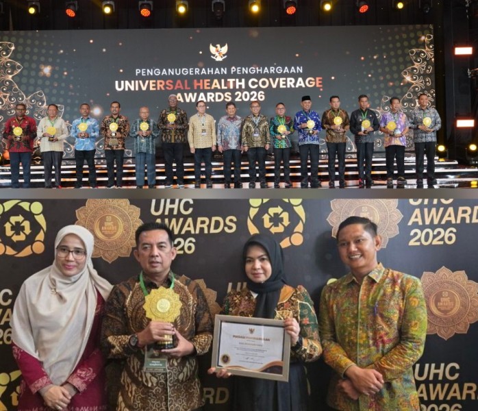 Perluas Cakupan JKN, Kabupaten Inhu dan Inhil Digganjar UHC Award 2026
