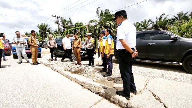 Pascabanjir, Dirlantas Polda Riau Cek Kondisi Jalintim KM 83