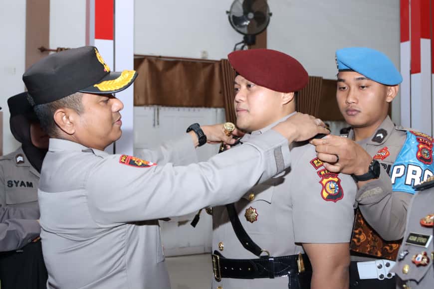 Upacara Sertijab Kasatresnarkoba Polres Inhil Berlangsung Khidmat