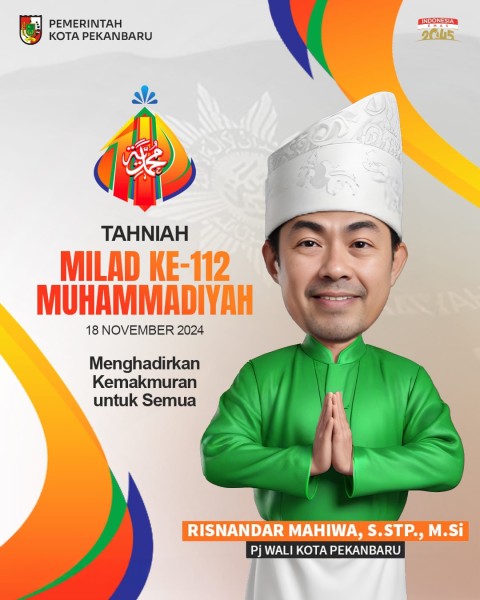 HUT Ke-112 Muhammadiyah, Pj Walikota Pekanbaru: Berkontribusi Besar dalam Pembangunan Bangsa