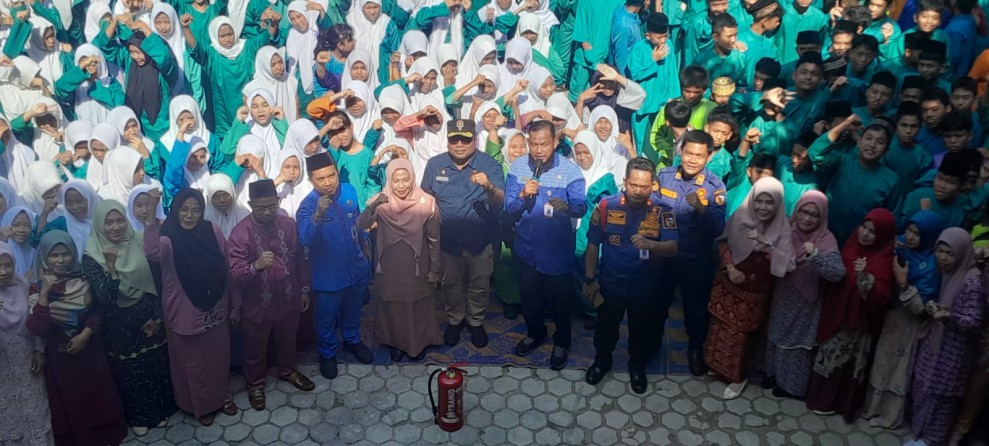 DPKP Pekanbaru Sosialisasi Pencegahan Kebakaran di SMP Negeri 2