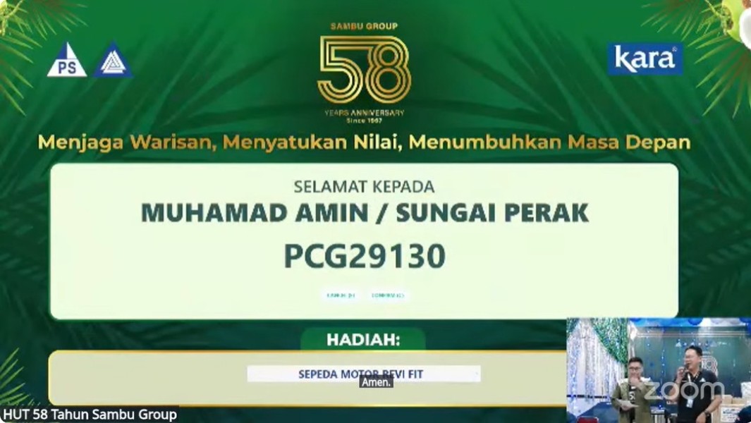 HUT ke-58, SAMBU Group Rayakan Kebersamaan dengan Pengundian Hadiah untuk Petani Kelapa