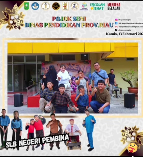 Suara Merdu Siswa SLB Sri Mujinab Pekanbaru Tampil Memukau di Pojok Seni Disdik Riau