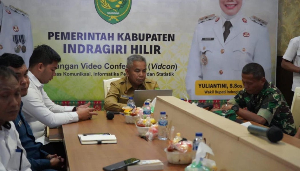 Inhil Komitmen Kendalikan Inflasi, Ikuti Rakor Nasional Virtual Bersama Kemendagri