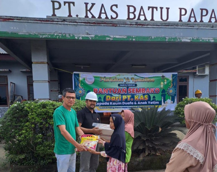 Warga Sambut Baik Kepedulian PT KAS yang Salurkan 200 Paket Sembako di Bulan Ramadhan