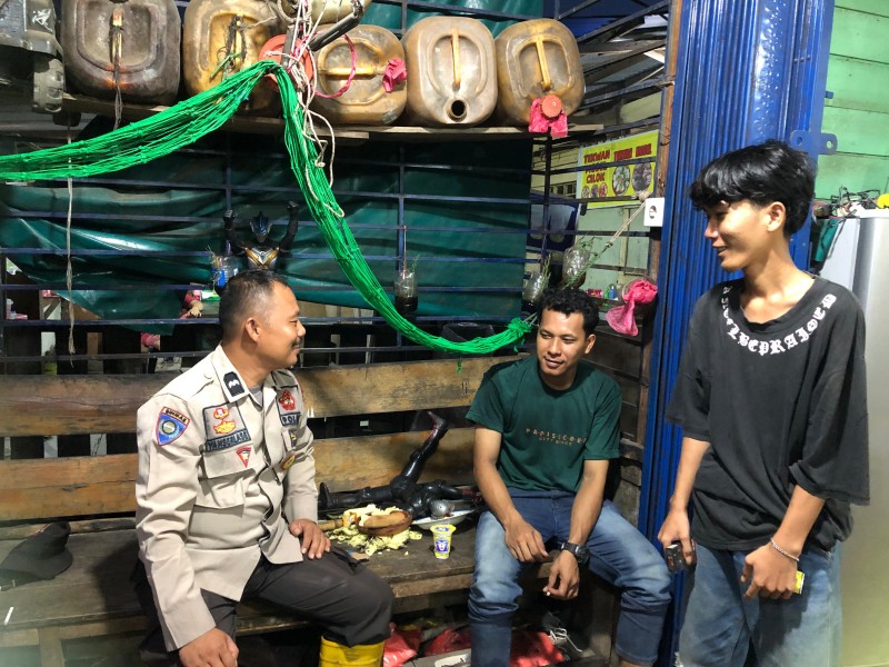 Babinkamtibmas Polsek Pulau Burung Laporkan Hasil KRYD Wilayah Kondusif, Zero Pelanggaran
