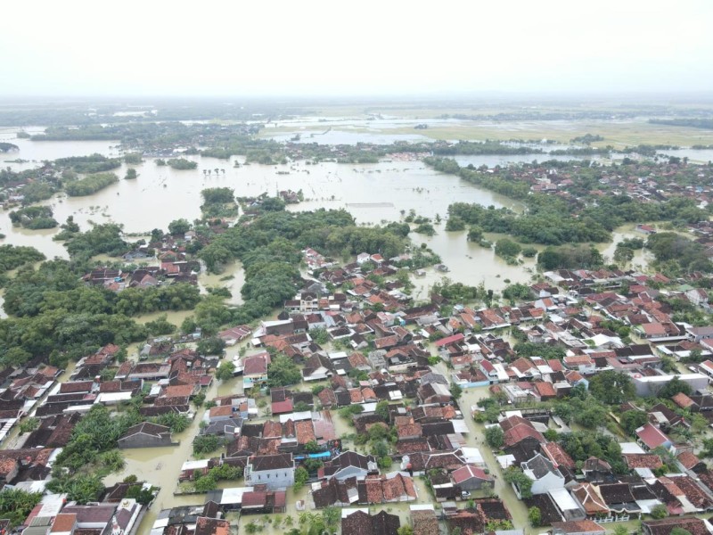 Banjir Meluas di Grobogan, 27 Desa Terdampak, Ribuan Rumah Terendam