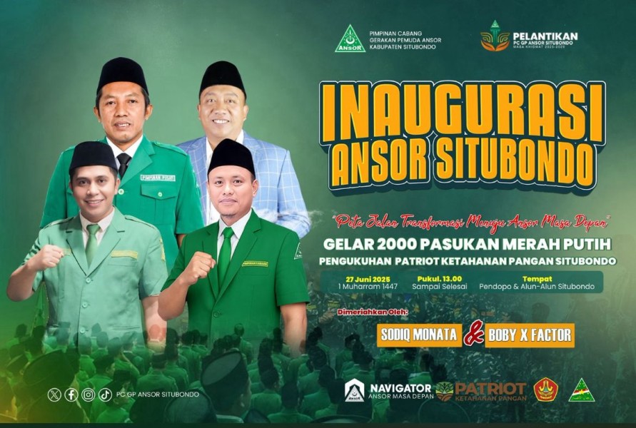 Digelar Dua Hari, Pelantikan PC GP Ansor Situbondo Kerahkan 2000 Pasukan