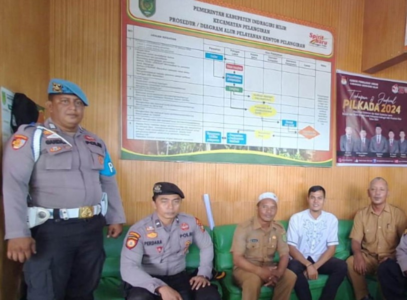 Jaga Netralitas, Polsek Pelangiran Gelar Patroli Kamtibmas dengan Aparatur Kecamatan