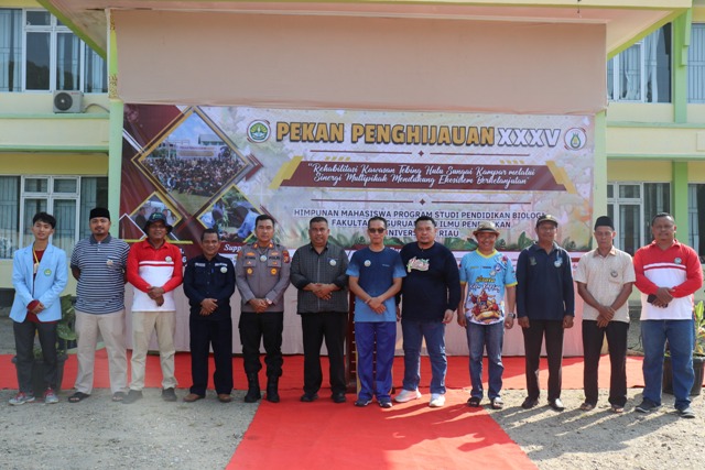 Pembukaan Pekan Penghijauan XXXV Resmi Digelar, Mahasiswa Pendidikan Biologi UNRI Wujudkan Aksi Nyata Rehabilitasi Kawasan Tebing Hulu Sungai Kampar