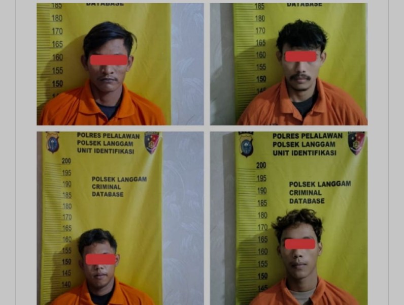 Polsek Langgam Bongkar Jaringan Narkoba, Tangkap 4 Tersangka