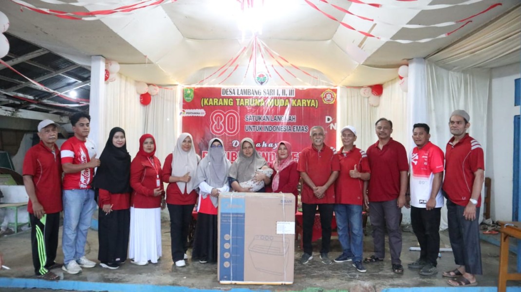 Door Prize Melimpah! Warga Lambang Sari Antusias Ikuti Jalan Santai HUT RI