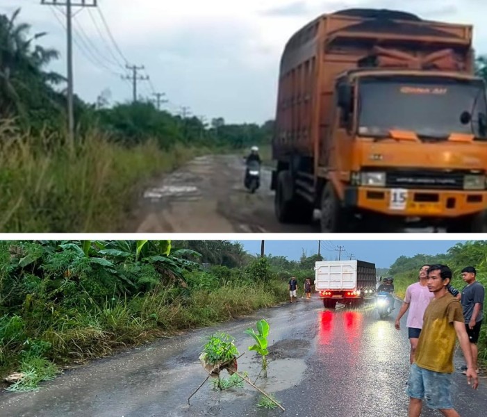 Selain Rusak, Jalan Sungai Rawa Minim Marka, Aktivitas Truk Bermuatan Besar Disorot