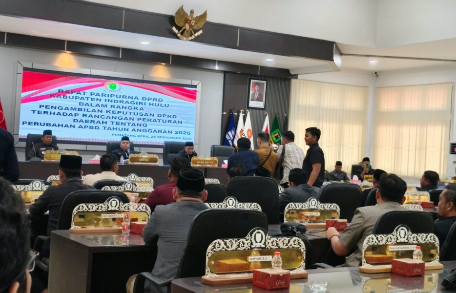 Voting Sengit DPRD Inhu, APBD Perubahan 2026 Ditolak Dengan Suara 25 Lawan 13