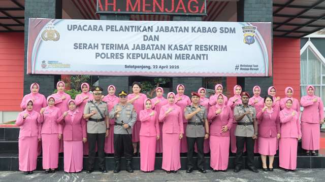 Kapolres Kep Meranti Pimpin Pelantikan dan Sertijab Kabag SDM & Kasat Reskrim