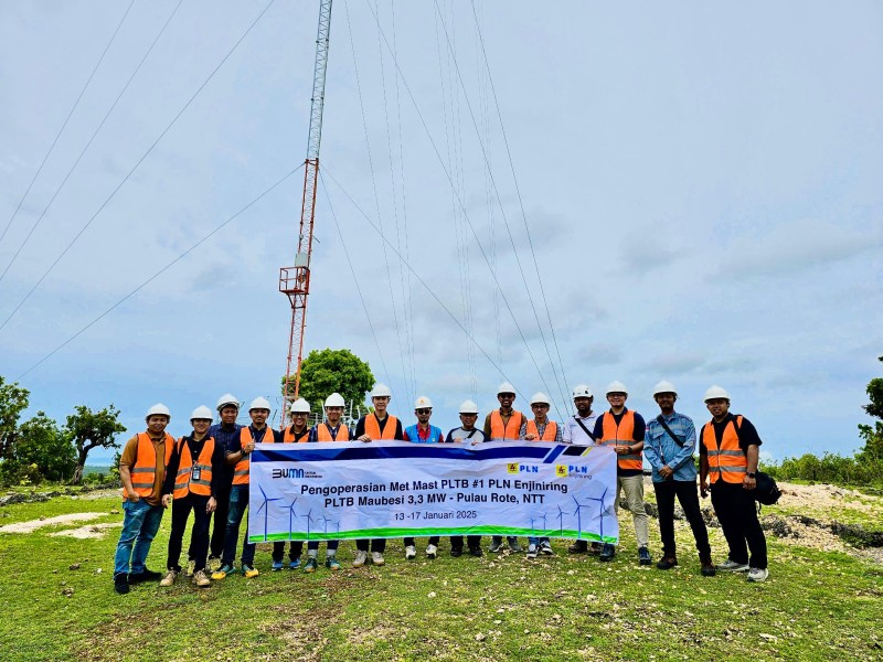 Tahun Baru, Energi Baru: PLN Enjiniring Sukseskan Pembangunan Met mast PLTB untuk Pengembangan Energi Bersih di Pulau Rote