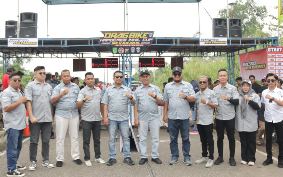 Drag Bike Kapolres Cup 2025 Resmi Dibuka, Bupati Inhil Apresiasi Ajang Otomotif