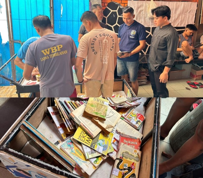 Lapas Kelas II Tembilahan Gelar Giat Pustaka Keliling, Tingkatkan Minat Baca Warga Binaan