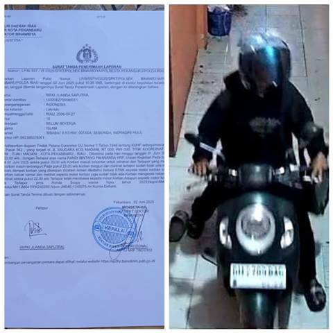 Dugaan Pencurian Motor di Rumah Kos Pekanbaru: Pelaku Masih Diburu Polisi