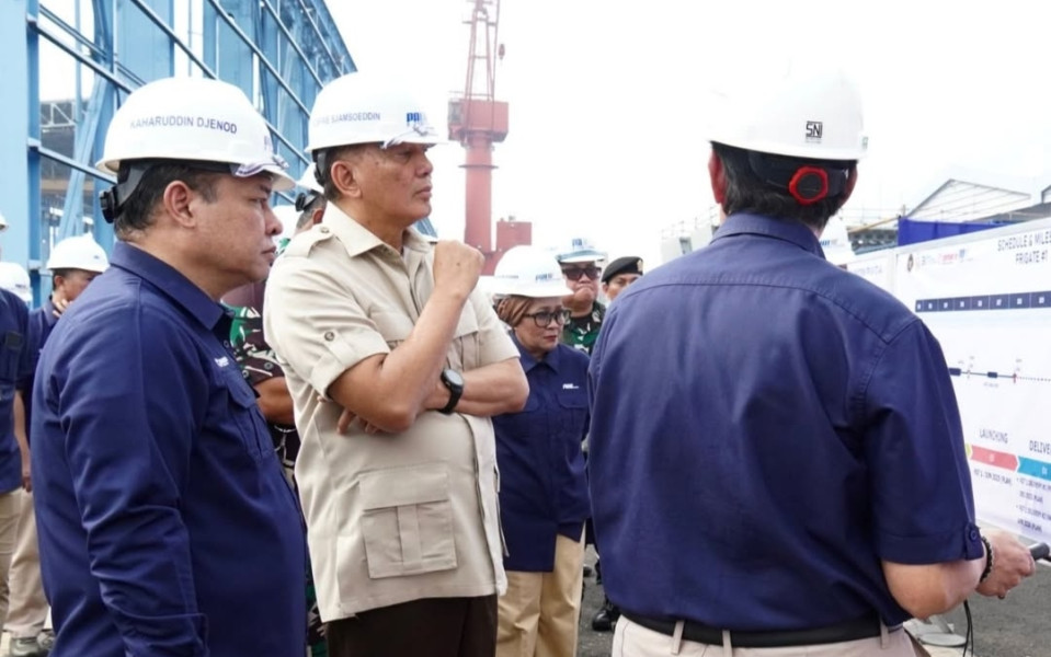Dukung Penuh PT PAL Indonesia Tuntaskan Pembangunan Fregat Merah Putih, Menhan Sjafrie Sjamsoeddin: Teknologi yang Ada di PT PAL Bisa Kita Andalkan