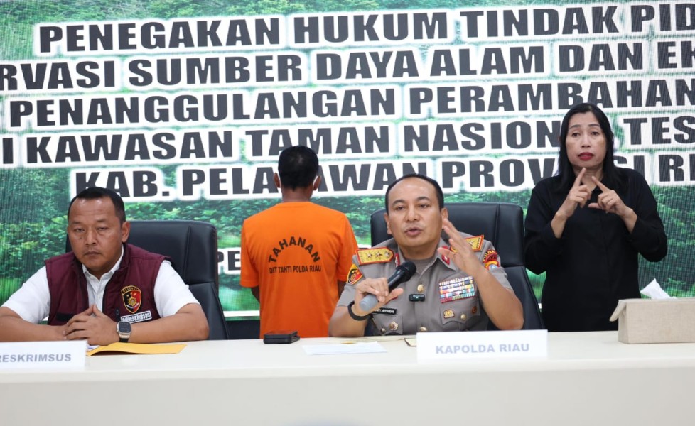 Polda Riau Tangkap Penjual Lahan di Hutan Tesso Nilo
