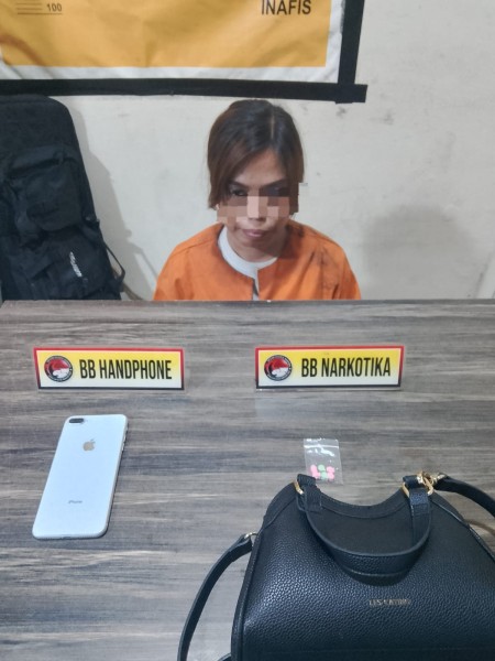 Wanita Pengedar Ektasi Dibekuk Sateresnarkoba Polres Inhil