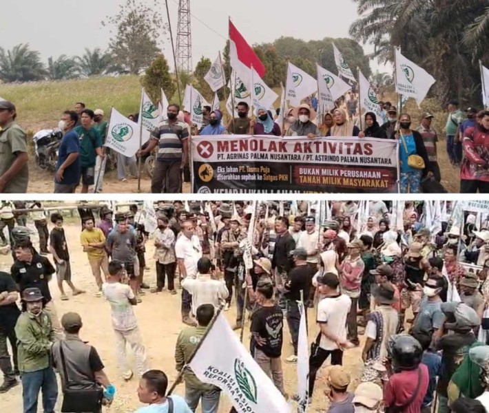 Aksi Damai Warga Kepayang Sari, Hentikan Operasional PT Agrinas Palma di Lahan Eks PT Tasma Puja