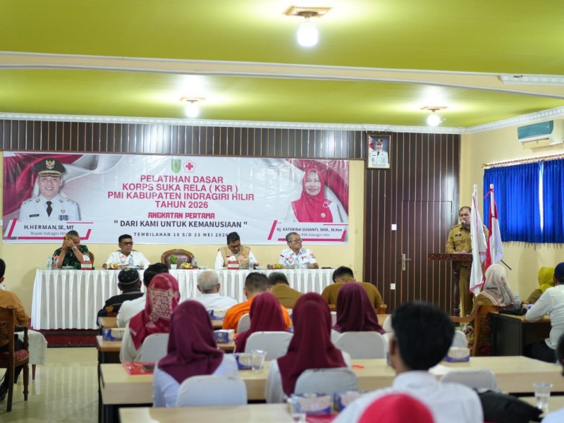 Bupati Herman Dorong Lahirnya Relawan PMI Tangguh Hadapi Bencana di Inhil