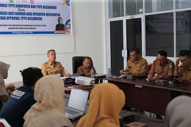 Wabup Muzamil Buka Rakor Tim Percepatan Penurunan Stunting Kepulauan Meranti