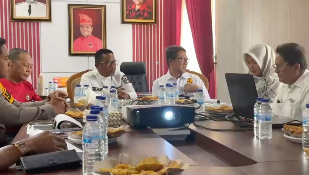Bupati Zukri Pimpin Rakor Teknis Persiapan Peninggian Jalintim Pelalawan Km 73 - 82
