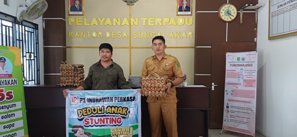 Desa Sungai Akar Optimis Turunkan Angka Stunting Berkat Bantuan CSR Perusahaan