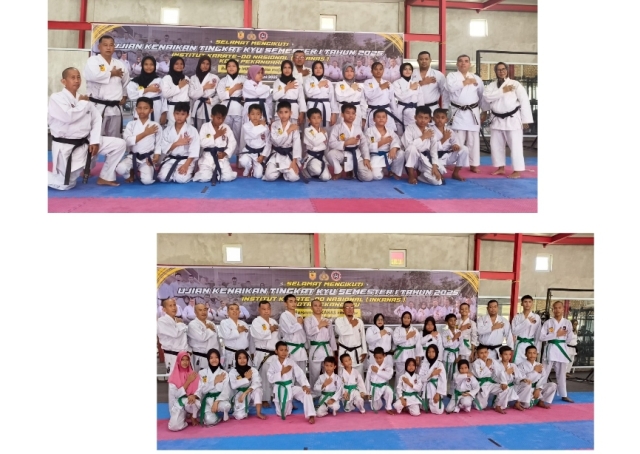INKANAS Pekanbaru Gelar Ujian Kenaikan Sabuk, 123 Karateka Ikut Berkompetisi