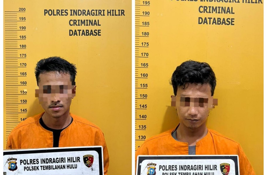 Polsek Tembilahan Hulu Bekuk Dua Pelaku Narkoba, Belasan Paket Sabu Diamankan