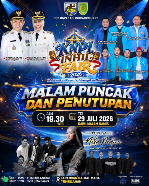 Rabu Malam Kamis 29 Juli 2026, Neka Pratiwi Siap Hibur Inhil di Penutupan KNPI Fair