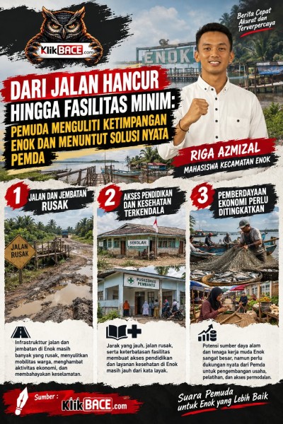 Pemuda Enok Soroti Ketimpangan Pembangunan, Desak Pemerintah Perbaiki Infrastruktur