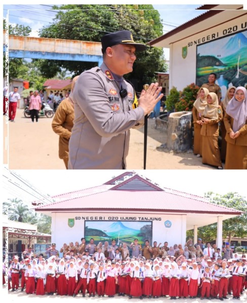 Dukung Asta Cita Presiden, Kapolres Rohil Gelar Makan Bergizi Sembari Cooling System