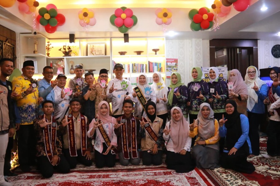 Penguatan Literasi di Inhil, Bunda Literasi Dorong OPD Hadirkan Pojok Baca
