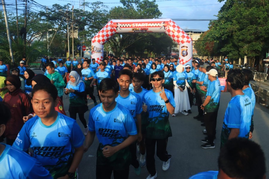 Fun Run Road to Riau Bhayangkara Run 2026 Meriah, Polres Inhil Gaungkan Semangat “Polri untuk Masyarakat”
