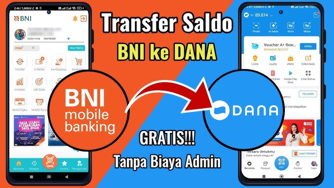 Cara Top Up DANA via BNI Mobile Banking hingga ATM