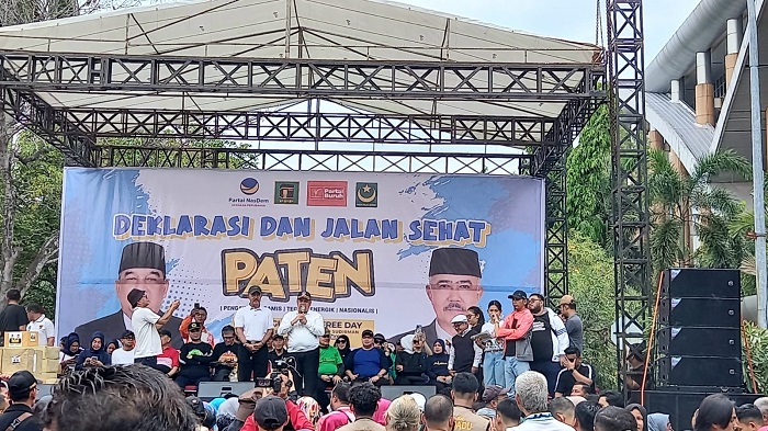 Dahsyat, Deklarasi dan Jalan Sehat Paslon PATEN Dihadir Ribuan Massa