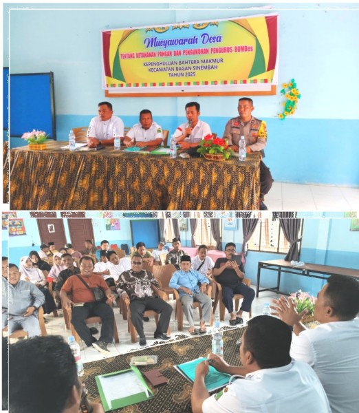 Rapat pengukuhan bumdes kepenghuluan  Bahtera makmur berjalan lancar
