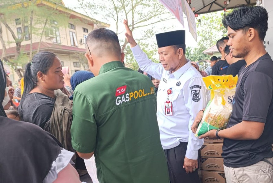 Jelang Lebaran, Pemkab Pelalawan Gelar Operasi Pasar Murah di Pangkalan Kerinci