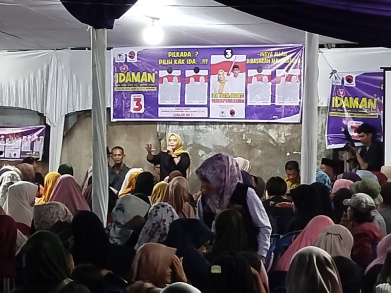 Pecah, Lebih 1000 Massa Ikut Kampanye Akbar IDAMAN di Sialangmunggu Tuahmadani