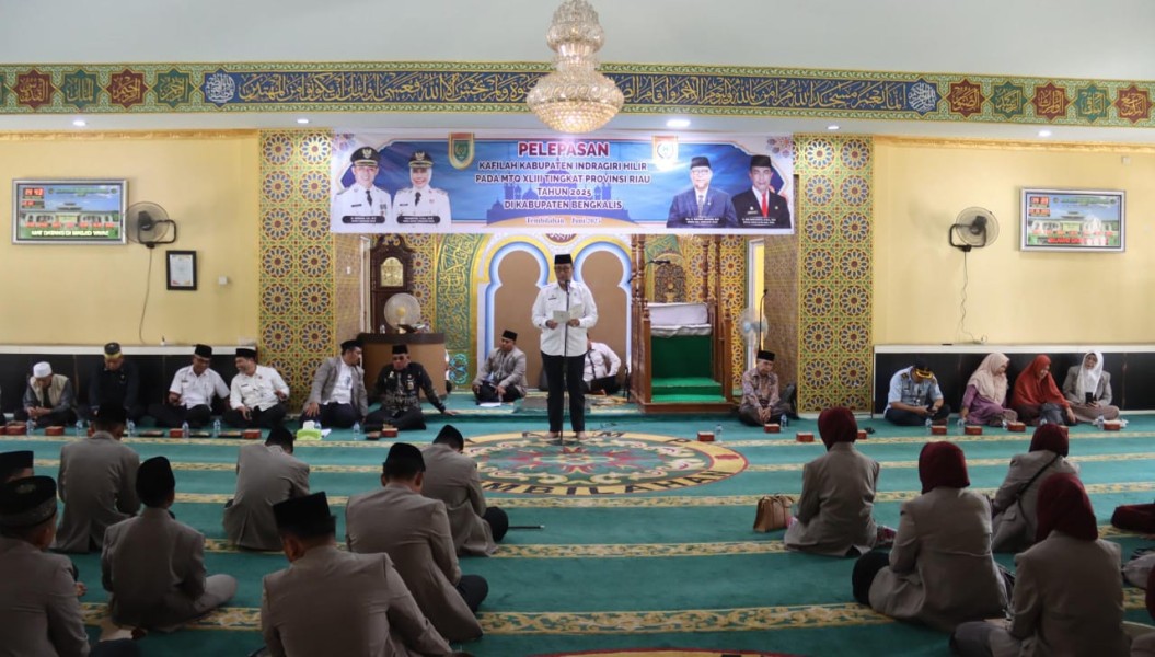 Bupati Inhil Lepas Keberangkatan Kafilah MTQ ke-43 Riau yang Digelar Bengkalis