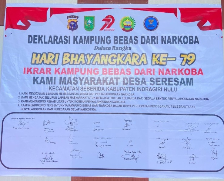 Sinergi Masyarakat dan Pemerintah, Desa Seresam Jadi Contoh Nyata Perlawanan Narkoba