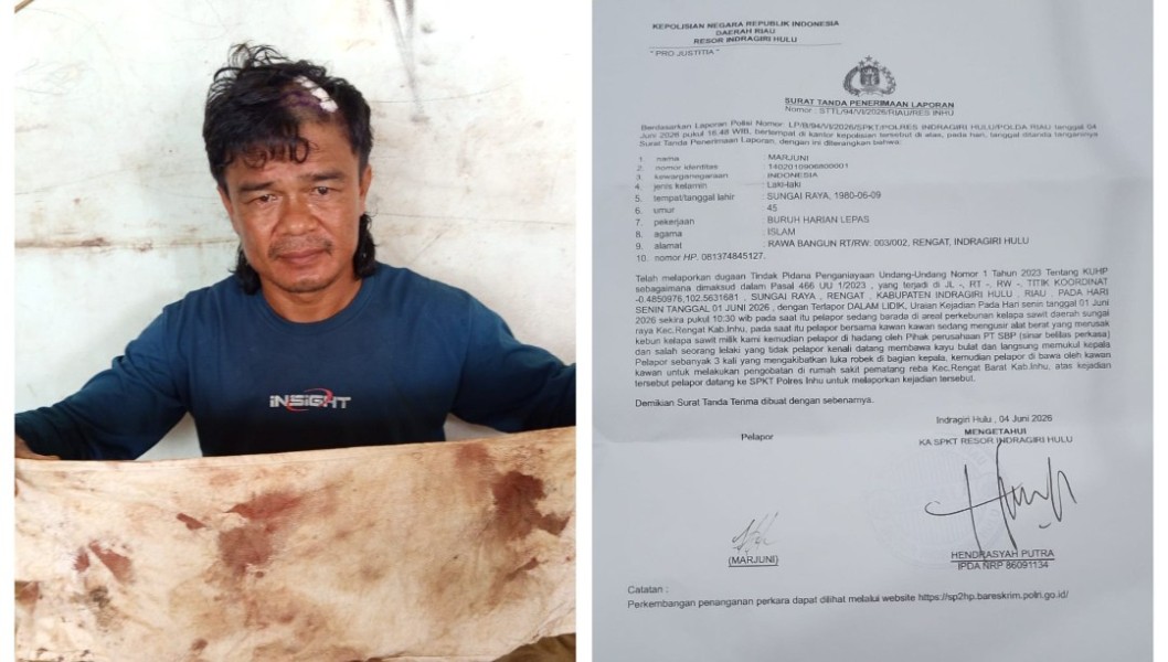 Bentrok Petani dan Pekerja PT SBP di Inhu, Korban Luka Berat Resmi Lapor ke Polisi