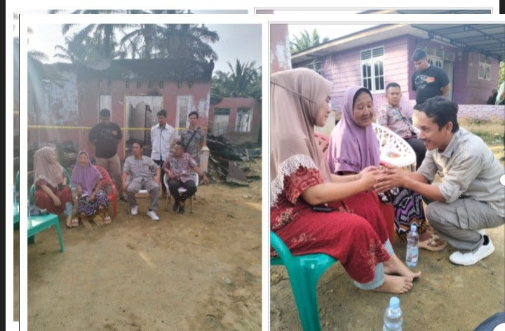 Si jago merah melalap 2 rumah warga di jalan imam  kepenghuluaan bahtera makmur.bagan sinembah riau