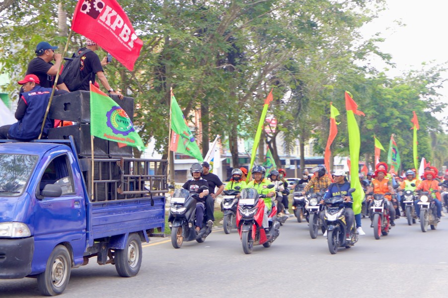 Peringatan May Day 2026 di Pelalawan: Ratusan Buruh KPBI Gelar Aksi Damai Tuntut Kenaikan Upah
