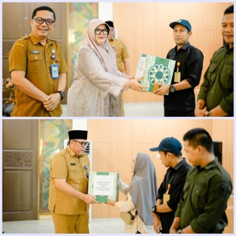 Ketua DPW Disdik Riau, Yuli Arnita Edi Rusma Dinata Bagikan 200 Paket Sembako Ramadhan